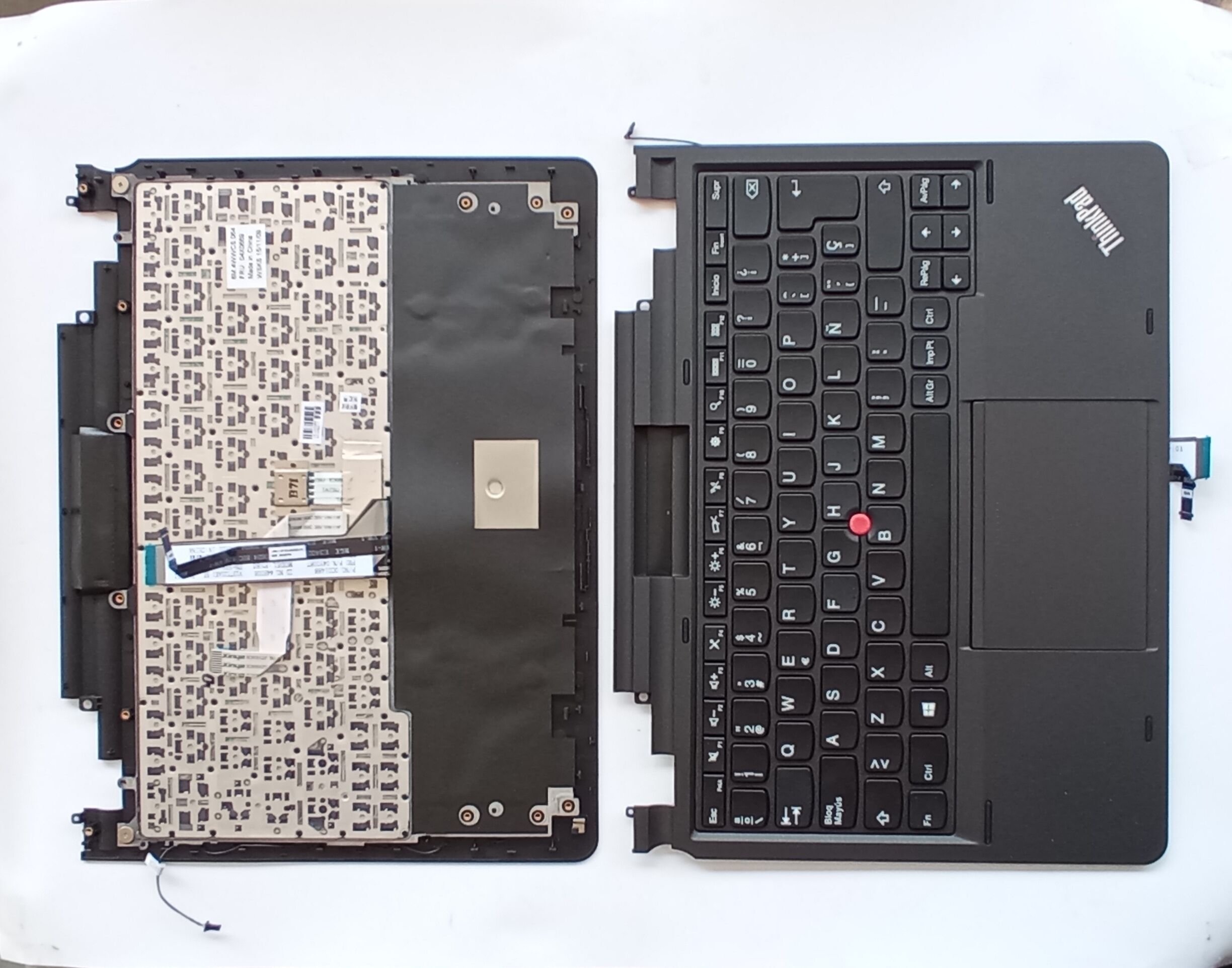 Picture of New Replacement Laptop Keyboard For IBM X1 helix 2013/thinkpad x1 helix 2013 C shell BLACK Palmrest Upper Case With Point Sp Layout